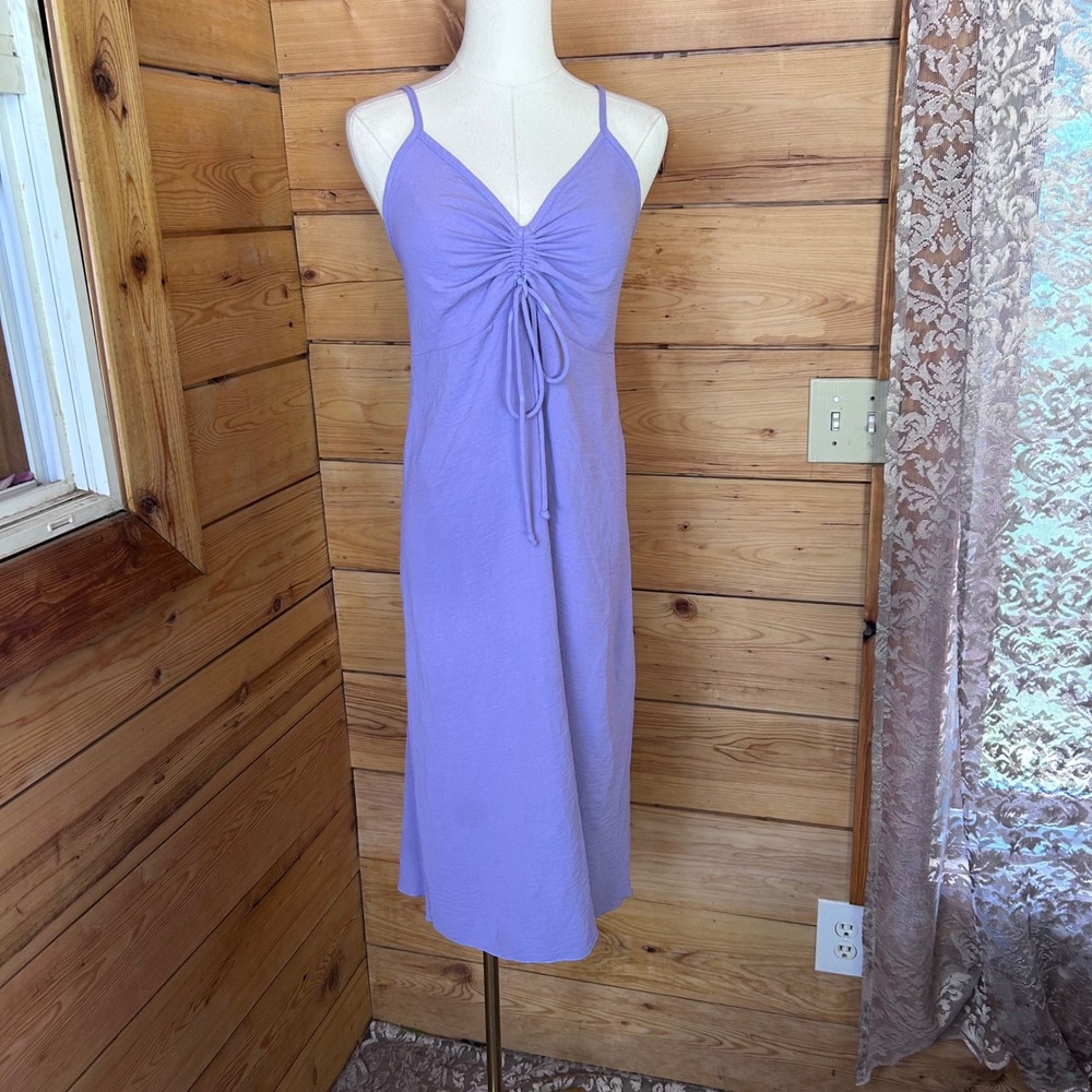 Vintage Slip Dress Womens Medium Lavender Ruched Bust Y2K Jessica Simpson